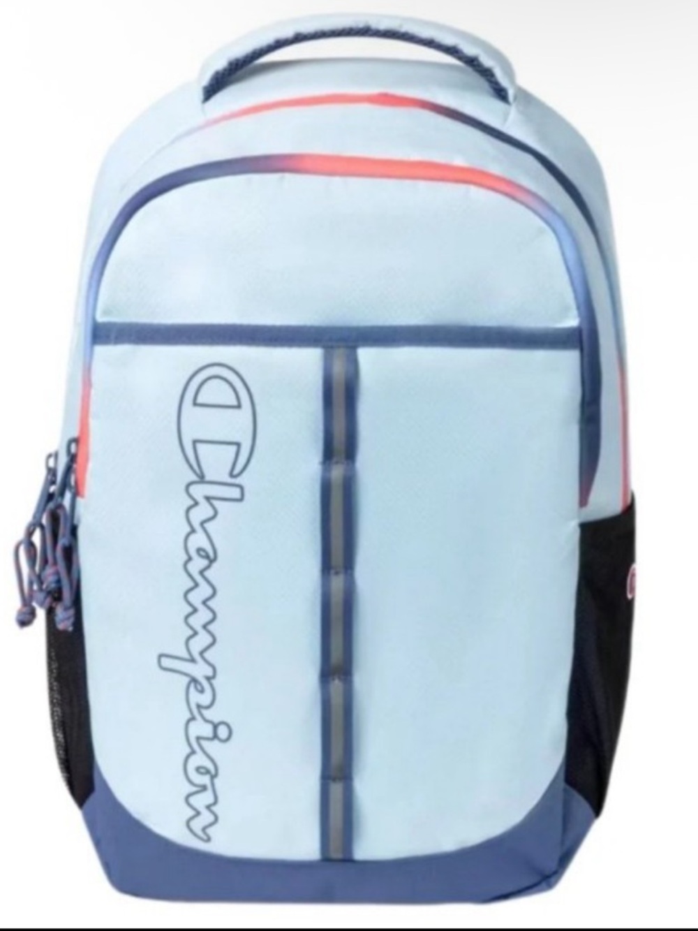 Champion Light Blue Navy & Orange Accent Backpack